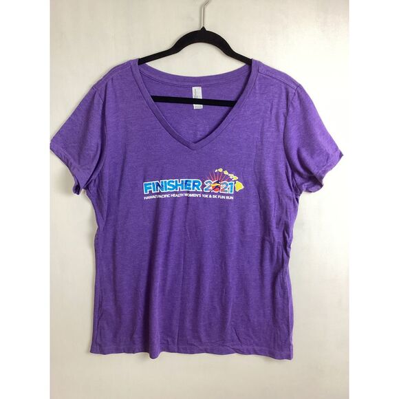 District Top‎ Women's XXL Vibrant Purple Graphic Tee - Picture 1 of 7